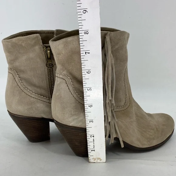 Sam Edelman Tan Ankle Boots with Fringe - Picture 6 of 10